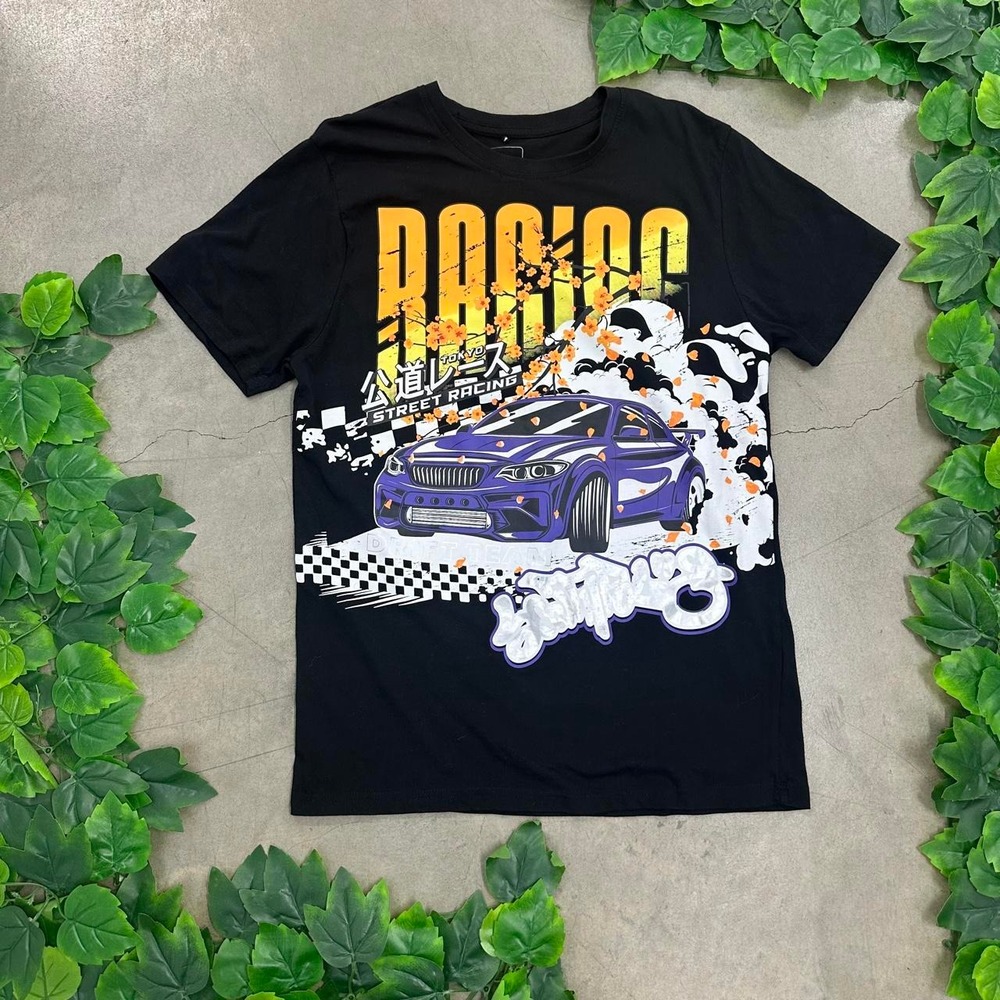 Southpole Tokyo Street Racing Drift Graphic T-Shirt Black Large